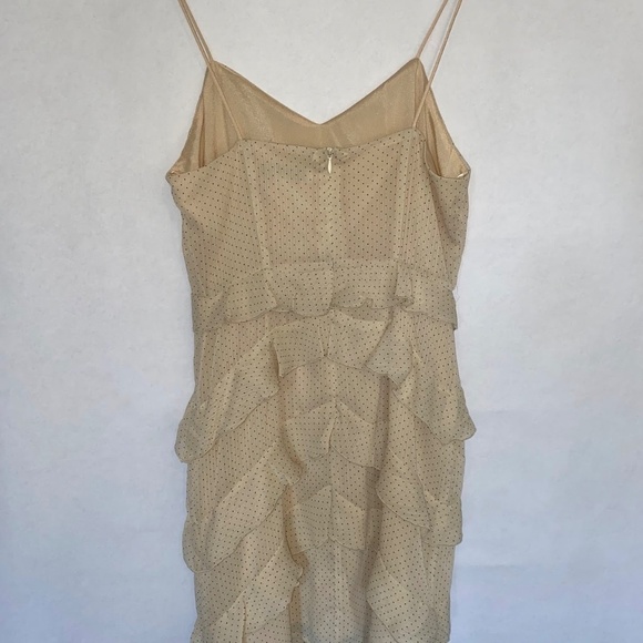 NWT Endless Rose Polka Dot Ruffle Strap V-Neck Ivory Mini Dress size Small NEW - Picture 3 of 8